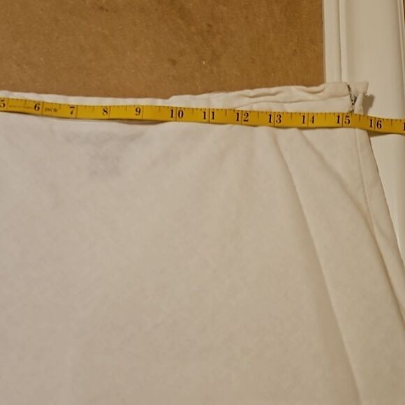 Sharagano white tiered A line midi skirt size 10P - Picture 6 of 8